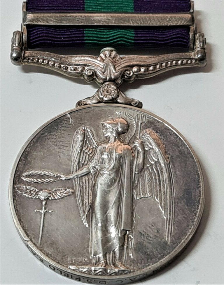 ROYAL AIR FORCE POST WW2 BRITISH GENERAL SERVICE MEDAL CYPRUS AIRCRAFTSMAN FIELD