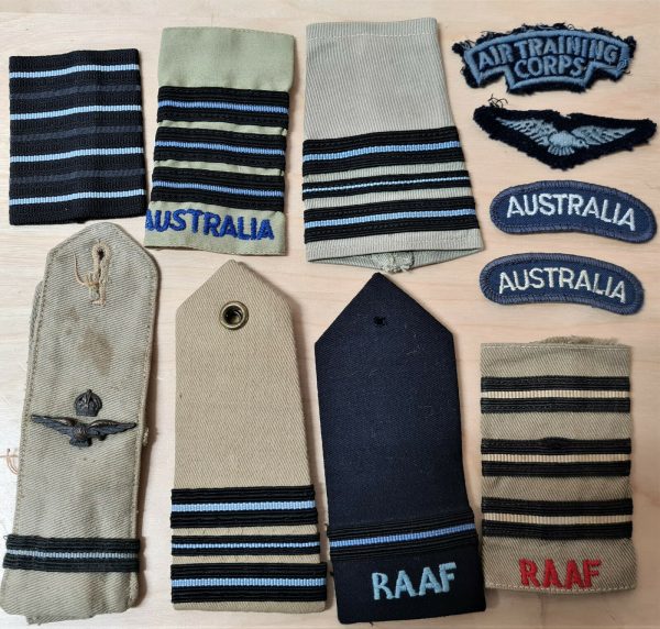 ROYAL AUSTRALIAN AIR FORCE WW2 1980's ERA UNIFORM PATCH & BADGE INSIGNIA LOT