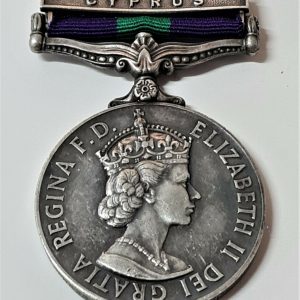 ROYAL ENGINEERS POST WW2 BRITISH GENERAL SERVICE MEDAL CYPRUS SAPPER HARRISON