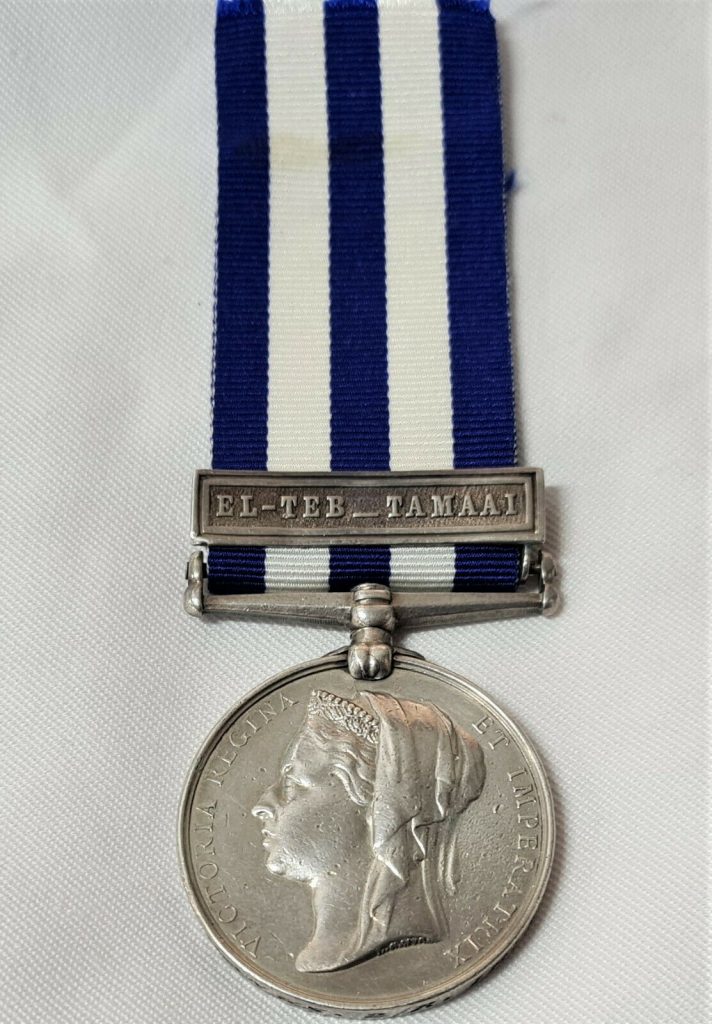 ROYAL IRISH FUSILIERS EGYPT MEDAL 1882 1 CLASP EL TEB TAMAAI CPL BANKS 89TH FOOT - Image 2