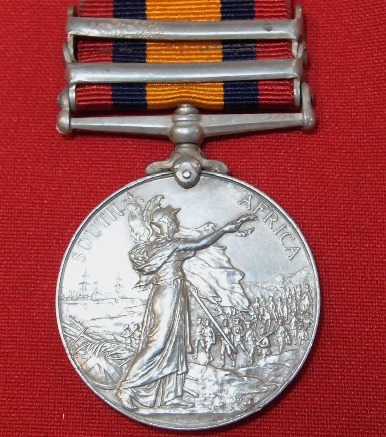 VINTAGE & RARE PRE WW1 BRITISH BOER WAR SERVICE MEDAL CAPTAIN NEW ZEALAND RIFLES - Image 3