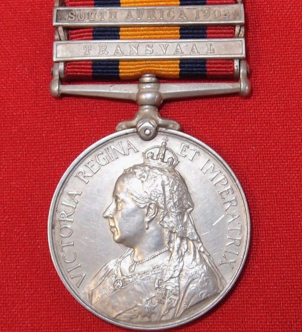 VINTAGE & RARE PRE WW1 BRITISH BOER WAR SERVICE MEDAL CAPTAIN NEW ZEALAND RIFLES