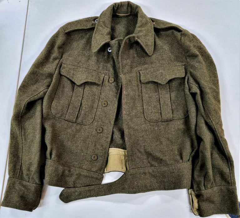 VINTAGE WW2 CANADIAN ARMY UNIFORM BATTLE DRESS JACKET MASTERCRAFT CANADA