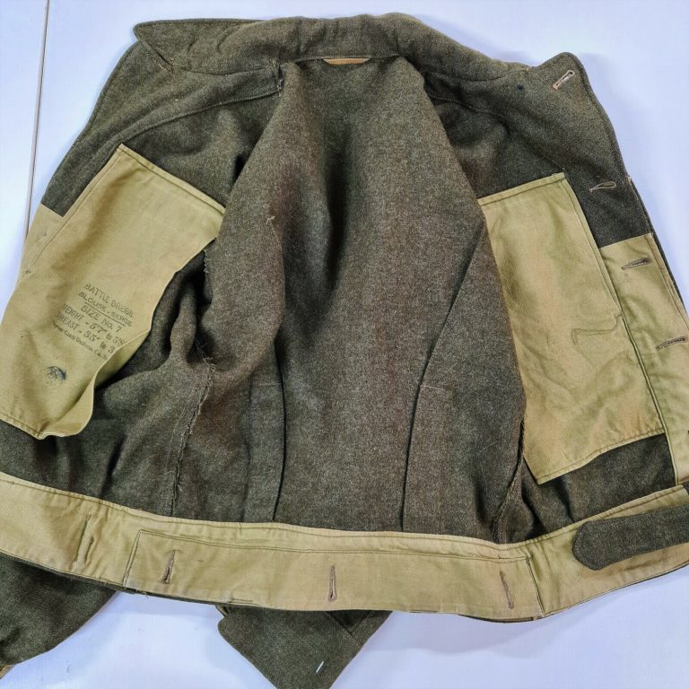 VINTAGE WW2 CANADIAN ARMY UNIFORM BATTLE DRESS JACKET MASTERCRAFT CANADA