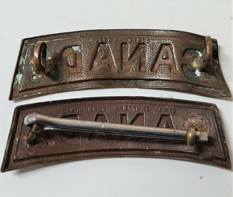 WW1 ERA CANADA ARMY OVERSEAS SHOULDER TITLES UNIFORM BADGES