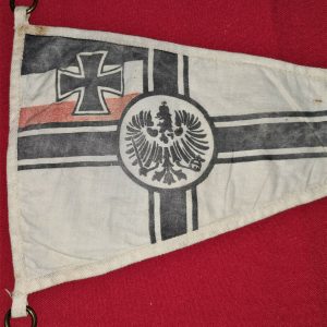 WW1 ERA IMPERIAL GERMANY NAVY MOTOR BOAT FLAG PENNANT WITH BRASS RINGS