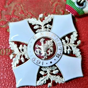 WW1 ERA KINGDOM OF BULGARIA ORDER OF CIVIL MERIT, 5TH CLASS CASED MEDAL