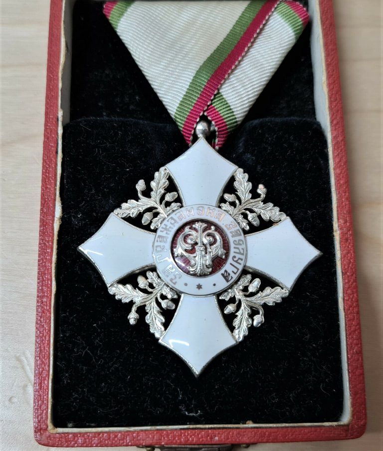 WW1 ERA KINGDOM OF BULGARIA ORDER OF CIVIL MERIT, 5TH CLASS CASED MEDAL