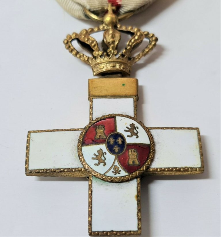 WW1 ERA SPAIN ORDER OF MILITARY MERIT 1ST CLASS CROSS MEDAL WARTIME AWARD