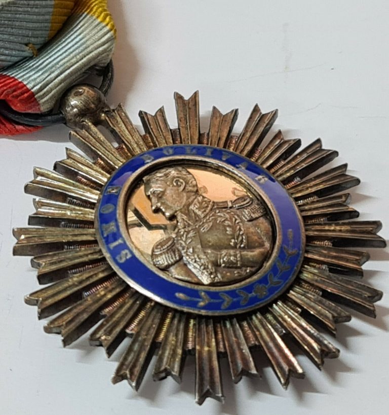 WW1 ERA VENEZUELA ORDER OF THE LIBERATOR OFFICER MEDAL BREAST BADGE