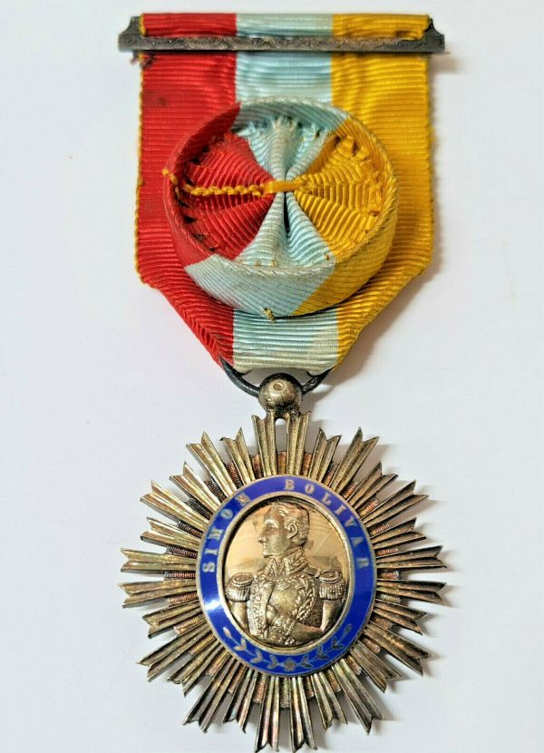 WW1 ERA VENEZUELA ORDER OF THE LIBERATOR OFFICER MEDAL BREAST BADGE