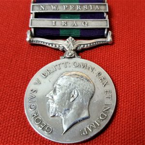 WW1 GENERAL SERVICE MEDAL IRAQ & N.W.PERSIA. PTE McDONELL ROYAL IRISH FUSILIERS