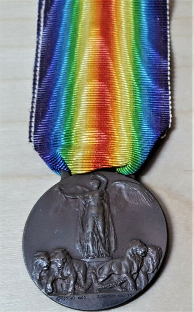 WW1 ITALY INTERALLIED VICTORY MEDAL BY JOHNSON OF MILAN