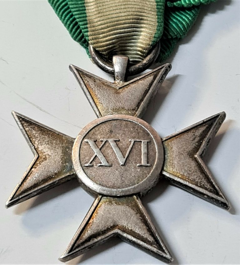 WW1 WW2 ITALY MILITARY 16 YEAR LONG SERVICE CROSS MEDAL 1900-1944