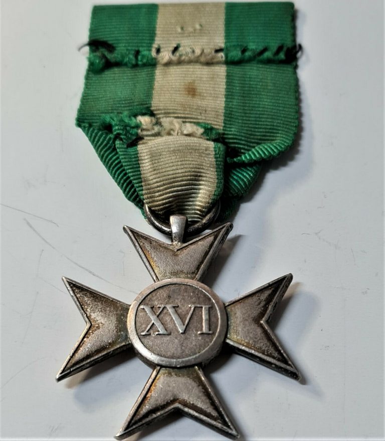 WW1 WW2 ITALY MILITARY 16 YEAR LONG SERVICE CROSS MEDAL 1900-1944