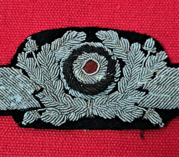 WW2 GERMAN AIR FORCE LUFTWAFFE OFFICER'S CAP COCKADE & WINGS BADGE PATCH