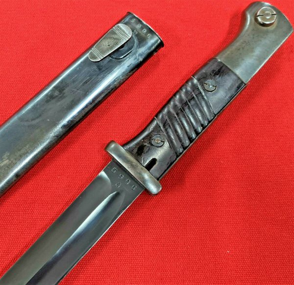 WW2 GERMAN ARMY K98 MAUSER BAYONET & SCABBARD MATCHING BERG & CO 1939