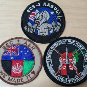 3 x ROYAL AUSTRALIAN & AFGHANISTAN SPECIAL FORCES UNIFORM PATCHES