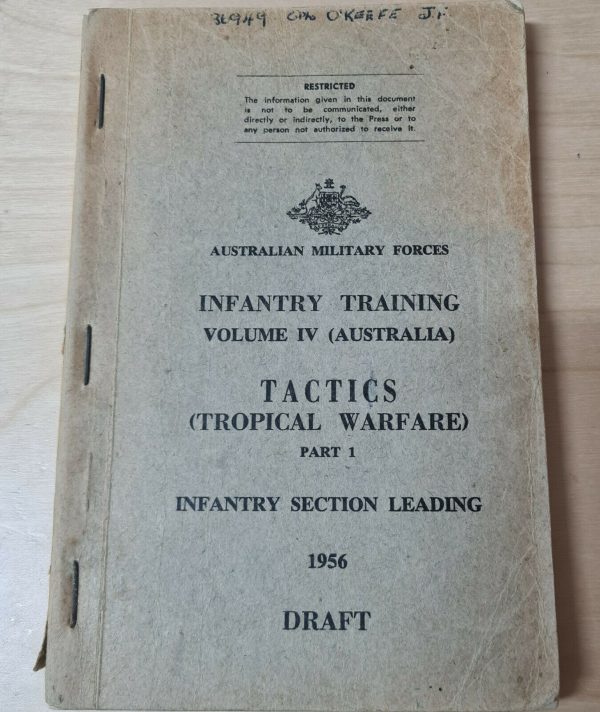 AUSTRALIAN ARMY SASR SPECIAL AIR SERVICE REGIMENT INFANTRY PAMPHLET OKEEFE