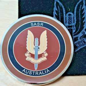 AUSTRALIAN ARMY SPECIAL AIR SERVICE REGIMENT SASR CHALLENGE COIN MEDAL & BAG