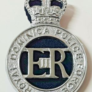 POST WW2 ERA OBSOLETE ROYAL DOMINICA POLICE FORCE UNIFORM CAP BADGE 1970'S