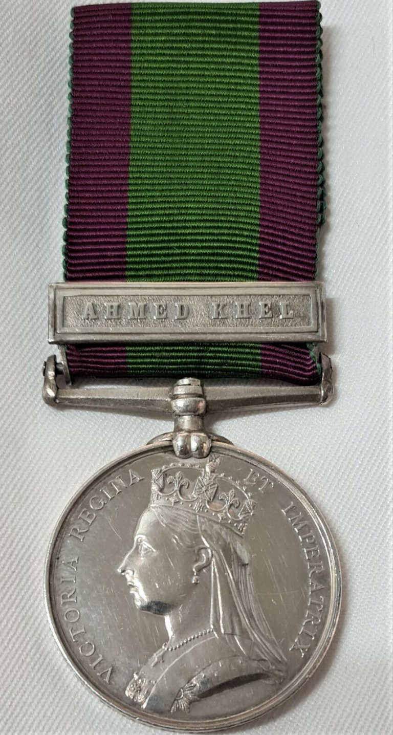 PRE WW1 BRITISH ARMY AFGHANISTAN MEDAL AHMED KHEL 1035 PRIVATE WOODMAN 59TH FOOT EAST LANCASHIRE REGIMENT - Image 2