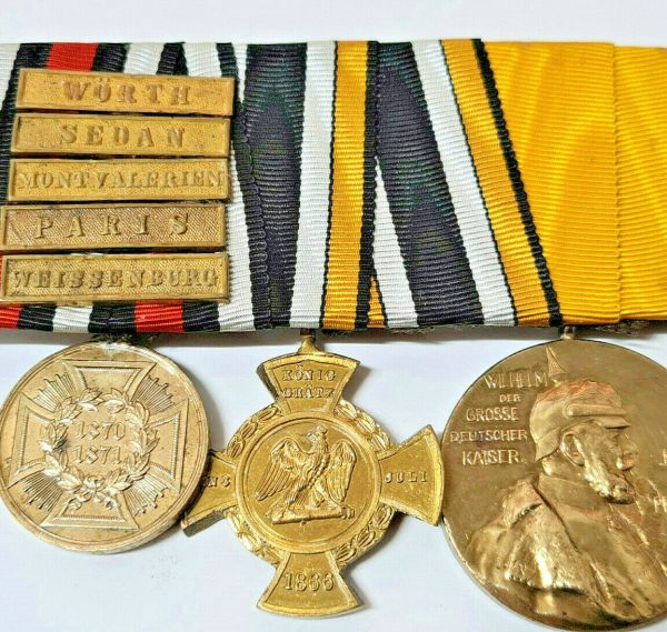 VINTAGE & RARE PRE WW1 GERMAN ARMY FRANCO GERMANY MEDAL BAR 1870 WAR