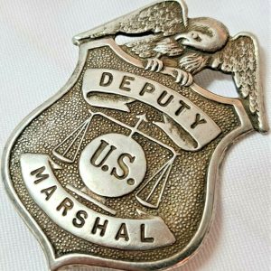 VINTAGE US TREASURY DEPARTMENT DEPUTY MARSHAL BADGE UNIFORM BADGE