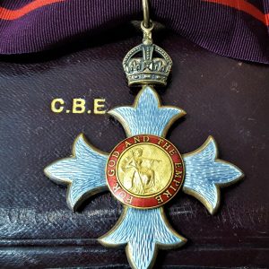 WW1 CASED ORDER OF THE BRITISH EMPIRE COMMANDER MEDAL SET AWARD C.B.E.