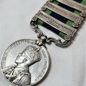 3 CLASP INDIA GENERAL SERVICE MEDAL NORTH WEST FRONTIER MOHMAND 1933