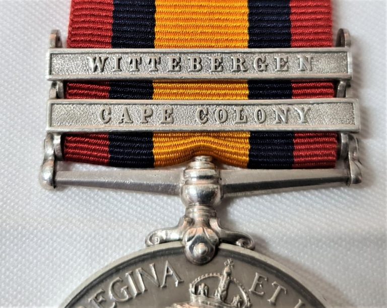 DIED DISEASE QUEENS SOUTH AFRICA MEDAL 4724 HUNT 1ST BN. WORCESTER REGIMENT 1901 - Image 2