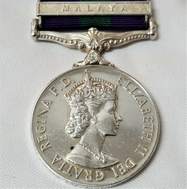 POST WW2 GENERAL SERVICE MEDAL MALAYA PTE BENNETT 1ST BATTALION LOYAL ...