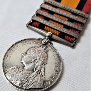 PRE WW1 SOUTH AFRICA WAR MEDAL CIVIL SURGEON H MEGGITT ROYAL WELSH FUSILIERS