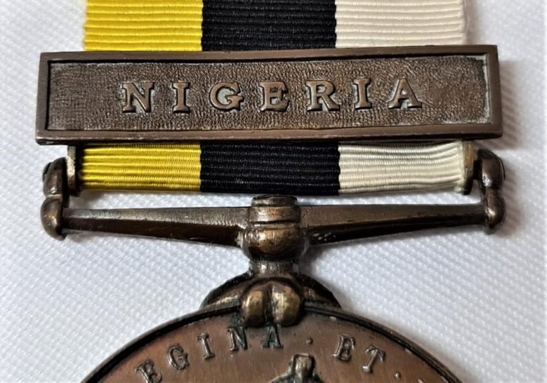 SCARCE PRE WW1 ROYAL NIGER COMPANY MEDAL 1886 CLASP NIGERIA - Image 2