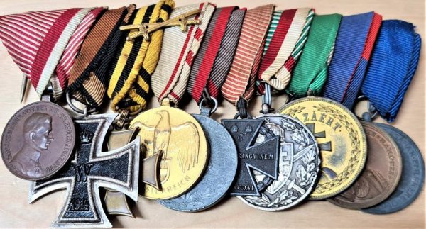 WW1 & WW2 Austria-Hungary set of 10 military medals