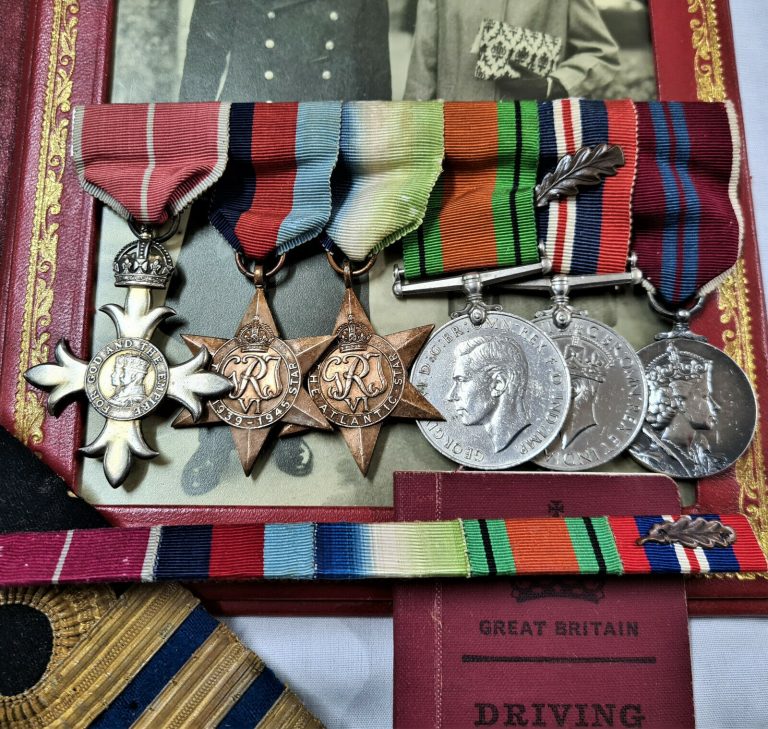 WW2 ROYAL NAVY OBE & MID MEDAL GROUP TO COMMANDER GASCOIGNE ATLANTIC CONVOYS - Image 2