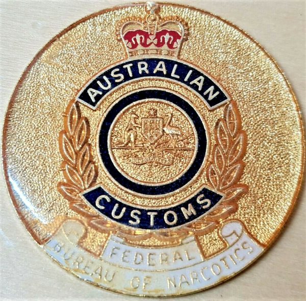 AUSTRALIAN CUSTOMS BUREAU OF NARCOTICS CHALLENGE COIN MEDAL