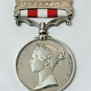 DIED 1860 INDIAN MUTINY MEDAL CLASP LUCKNOW PTE JOHN PERRY 3RD BN RIFLE BRIGADE