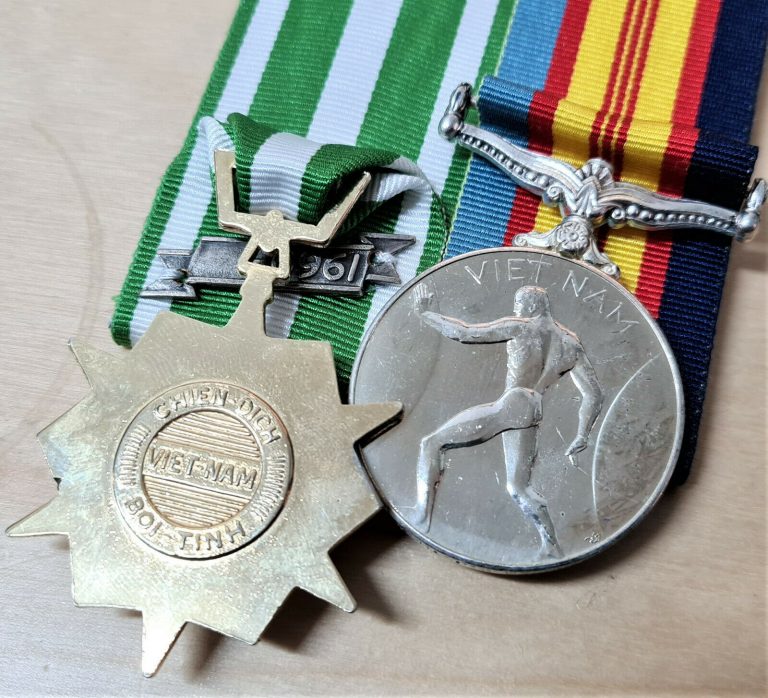 DIED OF WOUNDS: NUI DAT AUSTRALIAN ARMY THOMPSON 5TH BN VIETNAM WAR MEDAL PAIR & RESEARCH - Image 4