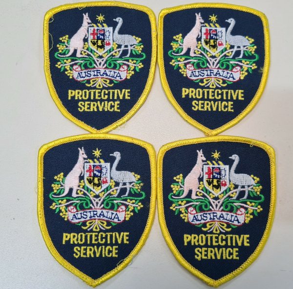 POST WW2 ERA OBSOLETE AUSTRALIAN PROTECTIVE SERVICES UNIFORM PATCHES