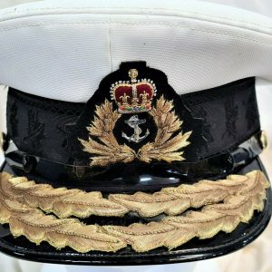 POST WW2 ROYAL CANADIAN NAVY ADMIRAL SUMMER TOP UNIFORM PEAKED CAP