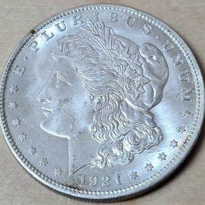 VINTAGE US MORGAN SILVER DOLLAR 1921 COIN