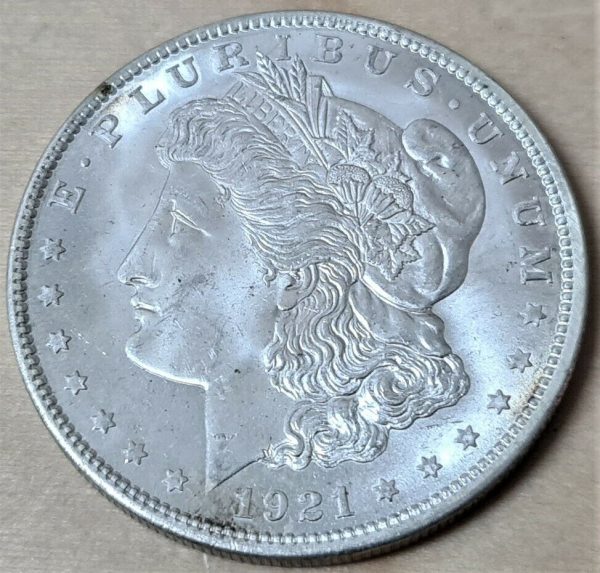 VINTAGE US MORGAN SILVER DOLLAR 1921 COIN