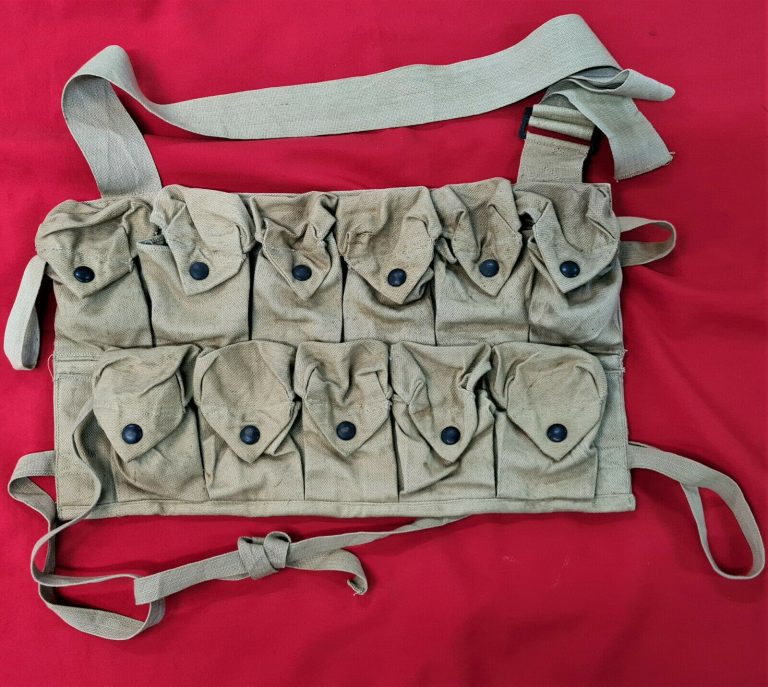 VINTAGE US WW1 WW2 UNIFORM GRENADE HARNESS POUCH HOLDER - Image 2