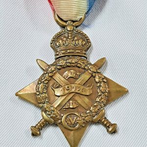 WW1 1914 STAR MEDAL 7059 PTE GILLESPIE 5TH BATTALION CAMERONIANS SCOTTISH RIFLES