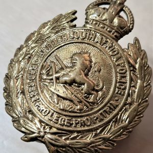 WW2 ERA BRITISH SOUTH AFRICA POLICE FORCE UNIFORM CAP BADGE BY FIRMIN LONDON