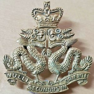 1900's BRITISH HONG KONG DEFENCE FORCE UNIFORM COLLAR BADGE