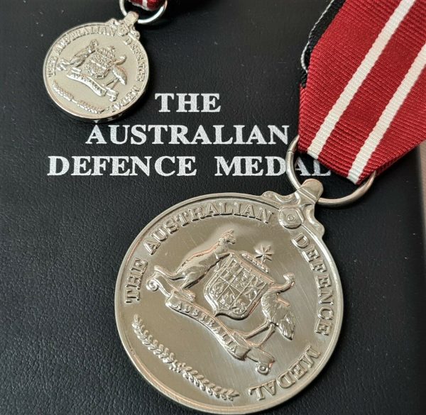 8561289 M HAMILTON AUSTRALIAN DEFENCE MEDAL CASED SET