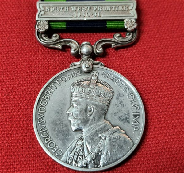 BRITISH INDIA GENERAL SERVICE MEDAL NW FRONTIER 749349 WOODS ESSEX REGIMENT +WW1