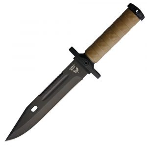 Combat Ready Fixed Blade Knife Desert Tan Handle